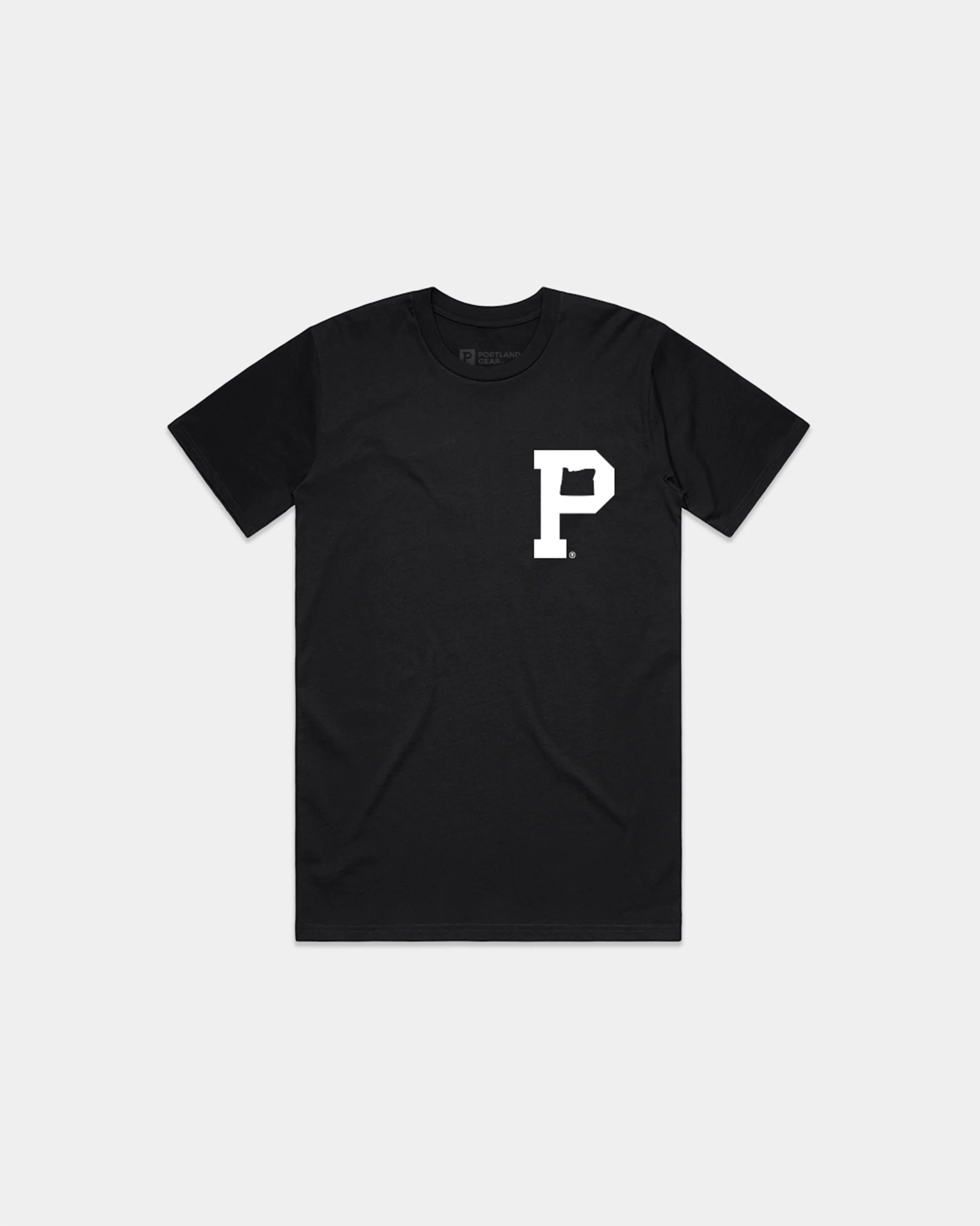 Soft-Blend Rose City "P" Tee - Black - Image 2