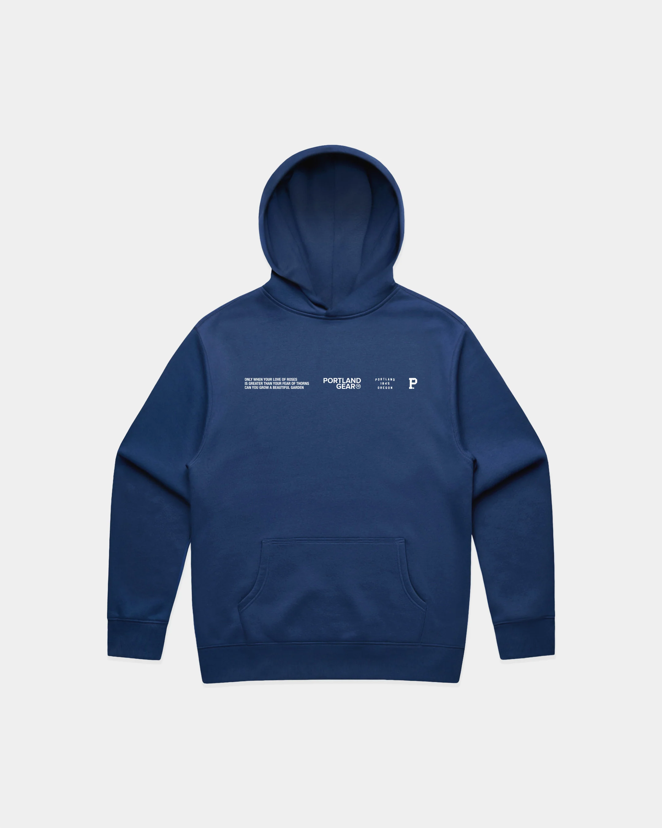 Sueded Slogan Hoodie - Cobalt - Image 2